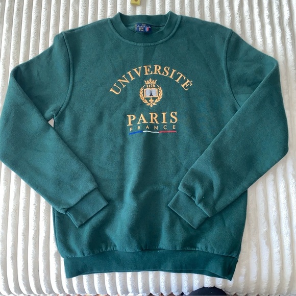 Other - University Paris Green Sweater Vintage Grail